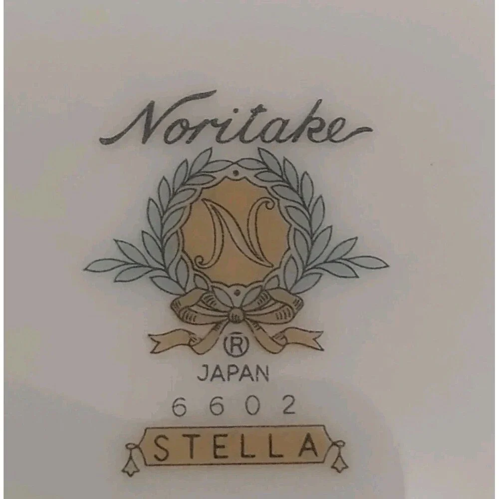 Vintage 1960s Noritake Stella 6602 Bread Dessert Plates Atomic Starburst Set 2